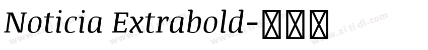 Noticia Extrabold字体转换